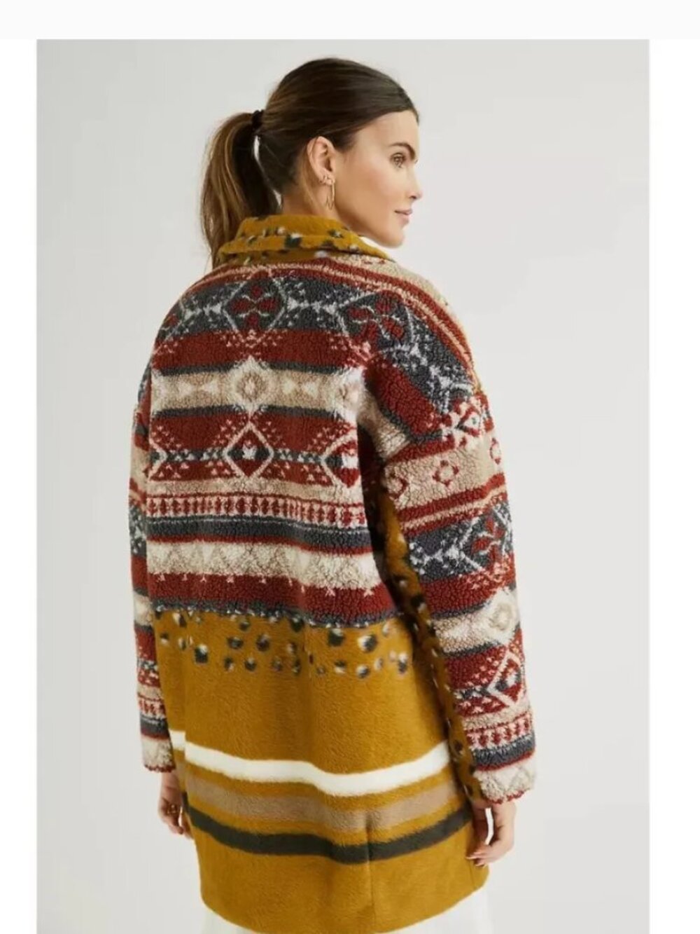 Pilcro Anthropologie Faux Fur Contrast Jacket - Picture 4 of 9